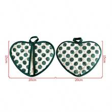 2 piezas Guantes resistentes al calor, Agarradores y posavasos de algodón grueso de doble capa con forma de corazón, Adecuados para hornear, Cocina