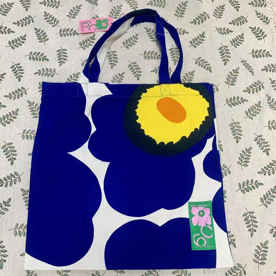 Women Tote Bags - 藍色花朵 - 查看 1