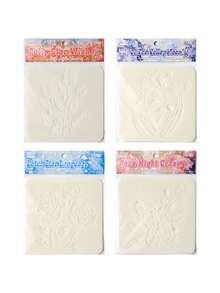 6pcs/Set Simple White PET Flower Outline Drawing Template DIY Flower Hollow Drawing Template Color Drawing Portable Drawing Template Tool - 18*13.8cm - View 5