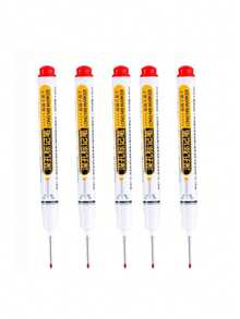 5pcs Long Tip Pens, 20mm Long Tip Markers, Woodworking & Tile Deep Hole Marking Pens, Extra Long Punch Oil-Based Pens, Multi-Function Deep Hole Marking Waterproof Pens - Multicolor - View 12