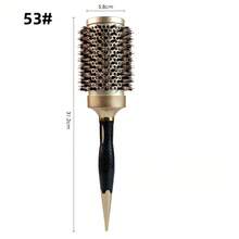 陶瓷卷发蓬松梳，美发沙龙造型梳，带热铝管，吹风机卷发梳，防静电梳，适合所有发质，男女通用，发梳，梳子，美发工具，美发产品及配件，理发沙龙美容旅行必备，返校季，旅行度假必备，女士美发饰品 - 彩色 - 查看 12