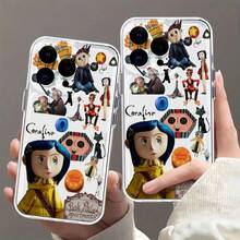 Funda  para móvil, diseñada con personajes originales y una vibrante paleta de colores, compatible con  17,  16,  16 ProMax,  15,  15 ProMax,  14,  13,  12 y  11 Pro. Fabricada en TPU, ofrece protección contra golpes. Perfecta para familiares, amigos, niños, cumpleaños, primavera, vacaciones, novios, novias y San Valentín. - LB11 transparente - Ver 3