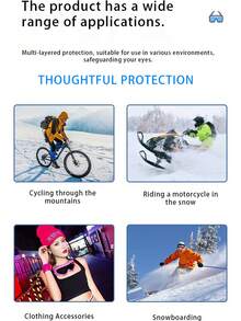 Panoramic Multi-Function Ski Goggles - Ultra-Soft TPU Frame With Adjustable Headstrap And Lightweight Design - Comfortable Fit For Skiing, Snowboarding, Motorcycling, And Outdoor Sports - Pink, Ski Accessories, Fashion Eyewear, Durable Lenses - Pink - View 7