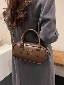 High-Quality Women's Luxury Genuine Leather Designer Brand One Shoulder Handbag - Brown - View 4