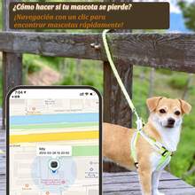 ANTSAY Localizador GPS Impermeable para Gatos y perros,Collar Rastreador GPS para Mascotas,Búsqueda Inteligente en la APP para la Localización de la Mascota,Alcance Ilimitado e Historial de Ubicaciones. - Negro - Ver 8