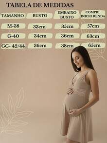 Nursing Nightgown With Lace Detail Postpartum Comfort Maternity. - 紅色 - 查看 6