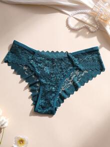 6条/包 性感蕾丝拼接低腰无痕比基尼内裤 - 透气柔软女士日常及瑜伽无痕内衣 - 彩色 - 查看 7