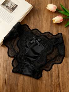 6-Piece Women's Seamless Cotton Lace Briefs, Minimalist Romantic Solid Color Soft And Skin-Friendly Bikini-Style Underwear, Elastic And Comfortable Panties, Intimate Lingerie And Sleepwear For Daily Wear, Autumn And Winter Clothing, Christmas Gifts, Birthday Gifts - Nhiều màu - Xem 6