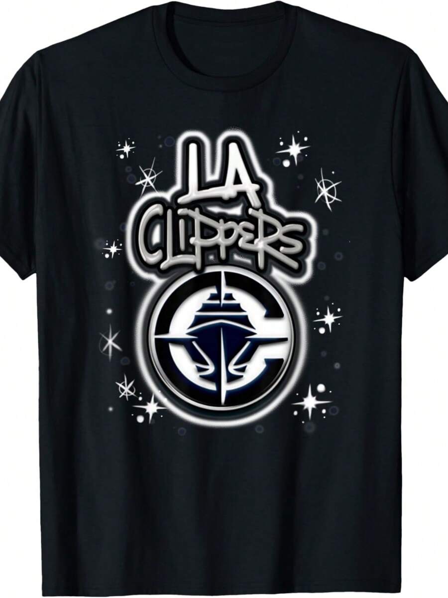 Airbrush Logo T-Shirt - Black - View 1