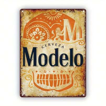 1pc, Vintage Metal Signs Beer Skull Poster For Home Bar Pub Garage Decor Gifts Retro Vintage Metal Tin/ Sign Poster With Artworks 7.87x11.81inch.