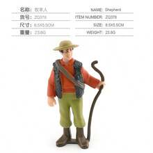 Realistic Farm Ranch Model Farmer Worker Figurines Diorama Accessories Toys Gifts - Multicolor - View 6