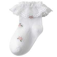 4 Pairs Of Baby Princess Lace Socks, Breathable All-Season Socks For Girls, Princess Lace Socks, High Elasticity, Non-Restrictive