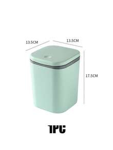 1/2pcs Mini Trash Can With Lid, Small Desktop Garbage Bin, Plastic Desk Waste Paper Basket, Rotating Cover Design To Prevent Odor Leakage, For Storing Fruit Peels And Paper Scraps, Keeping Desk Tidy, Suitable For Bathroom, Home Office Desk, Coffee Table, Office, Living Room, Study - Multicolor - View 9