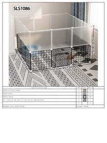 Cerca para mascotas, Jaula para conejos, Barrera interior para perros pequeños/medianos, Puerta de aislamiento para gatitos, Cerca protectora para cobayas, Accesorios de jaula configurables y de fácil montaje - tipo de ensamblaje - Ver 22