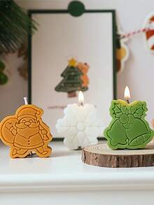 Christmas Scented Candles - Festive Holiday Shapes (Snowmen, Gingerbread Men, Reindeer) | Soy Wax, 4-8 Hour Burn Time | Elegant Gift Box Ideal For Indoor Decor & Gifting, Holiday Candles