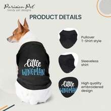 Parisian Pet Dog Cat Clothes tee hirts Embroidered T-hirt Boss (, exy and I Know )(S Negro) - Multicolor - Ver 4