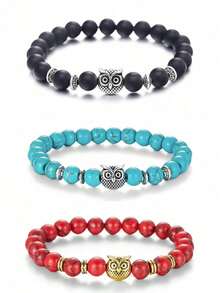 Fashionable Yoga Snug Fit Bracelet For Couples, Owl Style, Suitable For Gift And Daily Wear. - Multicolor - View 2