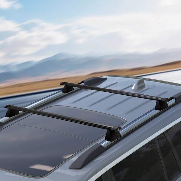 Roof Rack Cross Bars, Compatible With 2011-2021 Je Ep Grand Cherokee With Grooved Side Rails, 200lbs Load Capacity, Aluminum Crossbars With Locks, For Rooftop Cargo Carrier Bag Luggage Kayak Bike