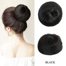 4inch Drawstring Updo Hair Buns Black Brown Blonde Grey Red Straight Chignon Clip On Hair Extension Synthetic Fake Ballet Bun For Women Heat-Resistant Bun Hair Daily Use - Multicolor - View 13