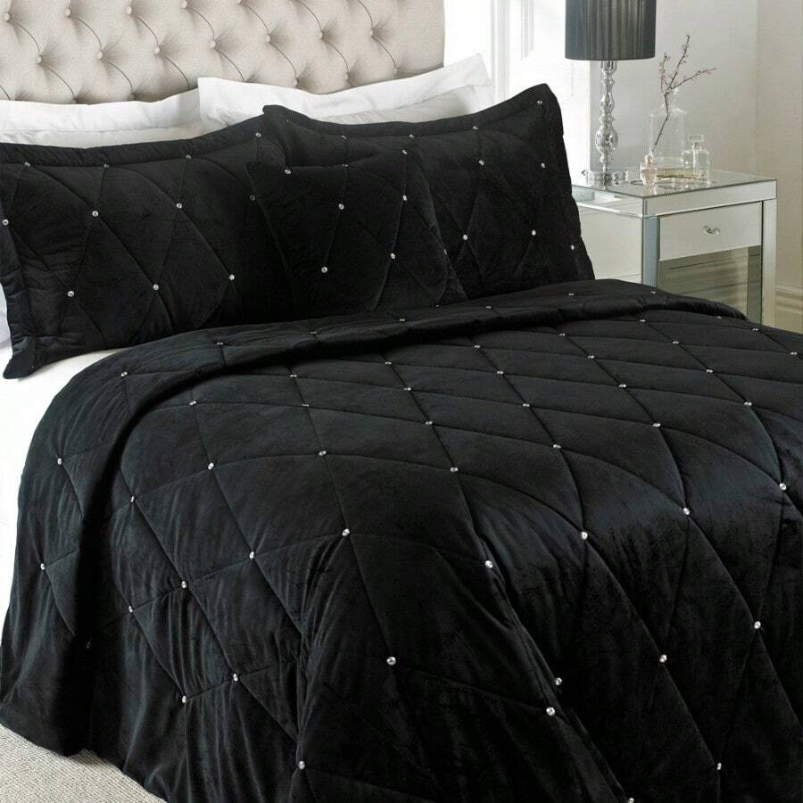 Embellished Bedspread Black - Black - View 1