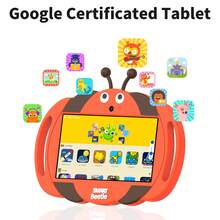 PRITOM Toddler Tablet For Kids, Quad-Core,7 Inch Kids Tablets With WiFi,32GB ROM, 2GB RAM , Dual Camera, Toddler Tablet For Kids,Parental Control ,Educational Learning Kids Tablets With Case(Not Adapter) - Orange - View 6