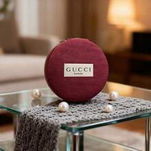 Estuche de cojín con bolso para niña - Bolso de maquillaje portátil rojo Encora, organizador de joyas, monedero y estuche para auriculares Cucci-Bag-2