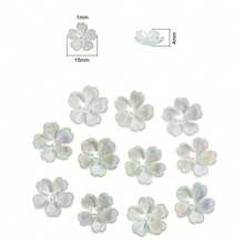 100PCS 14.7mm Acrylic Galsang Flower Loose Beads DIY Bracelets Necklace Earrings Handmade Material For Jewelry Making - màu xanh lá - Xem 5