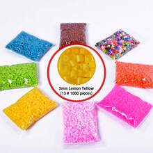 1000/12000 piezas de cuentas de fusión hechas a mano de 2,6 mm y 5 mm, kit de cuentas de fusión - materiales de manualidades para pulseras, pendientes, paneles de arte de píxeles y suministros de manualidades DIY, regalo creativo para niños y niñas en Navidad y Año Nuevo