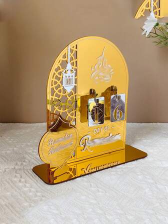 Ramadan nedräkningskalender för Eid al Fitr akryldekoration, muslimsk dekoration islamisk Ramadanfest, heminredning, scendekoration, temafestdekoration