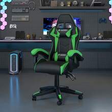 GartistGo Ergonomic Gaming Chair, With Cushion And Adjustable Backrest For Adults, Rotatable And Stable