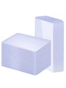 25个/包 3英寸 x 4英寸 透明硬质卡套，35PT 硬塑料卡套保护套，适用于棒球、橄榄球、万智牌、集换式卡牌和体育卡（25个卡套）/50个黑色万智牌卡套，标准尺寸 2.5英寸 x 3.5英寸 集换式卡牌保护套，透明万智牌卡套，磨砂背面集换式卡套，棒球卡套，完美洗牌，适用于收藏卡、万智牌、体育卡、橄榄球卡、棒球卡、游戏卡 - 白色 - 查看 2