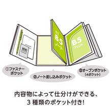 世紀エース ノートカバー アクティフV スマートポケット B5 透明 ACT-5855-90 - 透明&B5 - チェックする 3
