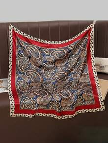 1 Stück Damen Mode Cashew Blumen 90cm Quadratischer Schal, Paisley Muster, vielseitiger Bandana Kopftuch, geeignet für täglichen Gebrauch und Weihnachtsoutfit - Verschiedenfarbig - Übersicht 11