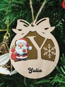 Custom Christmas Decorations With Name, Personalized Christmas Tree Decorations, Customized Christmas Ornaments, Customizable Christmas Gifts, Bow Christmas Ornament, Diy Ornaments, Christmas, Party Decorations, Living Room Decor, Indoor, Outdoor, Garden, Room Decor, Mom, Dad, Family,Elegant Living,Artful Living - Style a - View 9