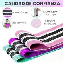 EDECOR 4 Pack Bandas de Resistencia, Bandas Elásticas Fitness, Ligas Elásticas de Látex Natural Multifuncional, para Yoga Pilate Crossfit Ejercicios en Casa y Gimnasio(Multifuncional, antideslizante, para entrenamiento de fuerza y ejercicios glúteos piernas) - Multicolor - Ver 6