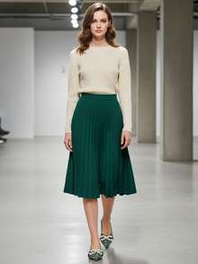 WHDXY 1 Pair Women Green Pearl Flat Shoes, Pointed Toe Soft Leather Comfortable Office Work Shoes, Versatile Loafers, Ballerina Flats Casual Chic Commuting Shoes - Green - View 8