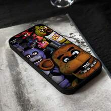 Funda de teléfono W-Fnaf-e-Fives-nights-At-Freddys compatible con  17,16,15,14,13,12,11 Plus, Pro, Max, XR, XS, X, 7, 8 Plus, Mini, silicona negra, funda compatible con  17 pro max, funda  17 pro, funda  17, funda  16 pro max - z4 - Ver 9