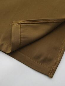 男士优雅奢华两件套达希基长袍套装，长袖刺绣衬衫搭配休闲裤，适合节日婚礼等场合穿着。 - 棕色 - 查看 10