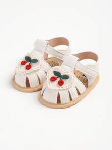 婴儿凉鞋 男婴女婴夏季连衣裙平底鞋沙滩凉鞋 新生儿学步鞋 学步鞋 0-3个月 6-12个月 12-18个月 - 白色 - 查看 5