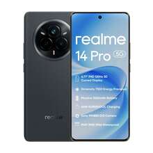 Realme 14 Pro 解锁手机 8GB+256GB / 12GB+512GB 全球版，AI 5G LTE，安卓 15 智能手机，联发科 D7300E 处理器手机，6000mAh 长寿命电池，45W 快速充电 - 灰色 - 查看 12