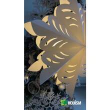 Christmas Star Paper Lantern With Fairy Lights Hanging Lighted Paper Star Lampshade For Indoor Holiday And Party Decorations Home And Window Décor - 2Pack177 - 查看 8