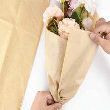 50/100 Sheets Of Gold Glitter Tissue Paper - Light Brown With Gold Particles, High-Quality Decorative Wrapping Paper, Suitable For Gift Wrapping, Bouquets, Wedding Favors, Birthday Party Decorations, Valentine's Day And Holiday Gifts