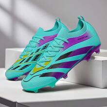 New Recommended Youth Soccer Shoes For School, Students, Matches, Training - Low-Top, Long Studs, Wear-Resistant, Non-Slip, Grip, Unisex Adult - Moonlight - View 2