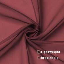 Sheer Curtains 54 Inches Long 2 Panels Set, Rod Pocket Curtain Sheers For Living Room/Bedroom, Light Filtering Voile Panels Drapes Small Window Treatments, 42inch W X 54inch L, Burgundy Red,42inchWx54inchL(Packof2),Burgundy - 酒紅色 - 查看 7