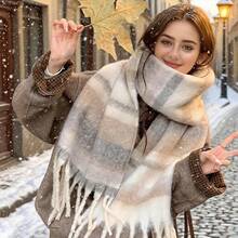 1 Piece Of Thickened Polyester Fabric Scarf, Soft Touch Skin-Friendly Without Roughness, Excellent Breathability, Warm Without Sweating, Can Lock In Heat Even In Cold Winter |   The Windproof Performance Is Excellent, Protecting Against Cold Winds. It's Perfect For Outdoor Commuting And Leisure Activities Without Fear Of Freezing |   The Overall Design Is Simple And Elegant, Without Unnecessary Or Complicated Decorations. It Can Perfectly Match Both Casual Everyday Wear And Mature Style Outfits - Màu Khaki - Xem 6