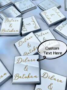 个性化婚礼回礼 定制亚克力镜面巧克力回礼 金镜或银镜 回礼不包含巧克力 返校季 圣诞节礼物标签装饰 永恒的爱 单身派对回礼 - 彩色 - 查看 22