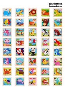1/4/8/12/40pcs Children's Wooden Puzzle,Perfect Christmas Gift,Children's Puzzle,Kindergarten Early Education Teaching Aids,Cartoon Animal Cognitive Jigsaw Puzzle Set,Children's Educational Toys,Dinosaur, Marine Animal, Vehicle, Insect Series Puzzle,Wooden Toys - Multicolor - View 7