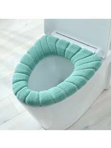 1pc Thickened Toilet Seat Cover, Suitable For All Seasons, Home Use, Knitted Toilet Seat Cushion - Multicolor - View 21