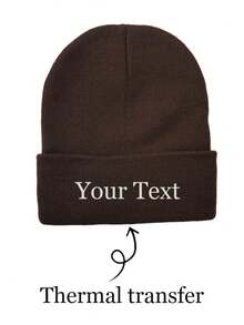 1pc Custom Personalized Embroidered Winter Hat,Personalized Solid Color Embroidered Name Beanie Hat, Spring/Autumn/Winter Customized Gift,Engraved,Durable,Colorful,Cute,Adorable,Funny,Kawaii,Y2K,Stylish,Unisex,Casual,Custom,Personalized,Unique,Customized,Ideal Gifts For Him,Ideal Gifts For Her,Her,Boyfriend,Girlfriend,Family,Friends - Multicolor - View 30