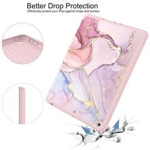 Case For IPad 9th Generation 2021/8th Gen 2020/7th Gen 2019 With Pencil Holder - Premium Shockproof Case With Soft TPU Back Cover & Auto Sleep/Wake For IPad 10.2 Inch, Dreamy Marble,P-DreamyMarble - P-夢幻大理石 - View 6